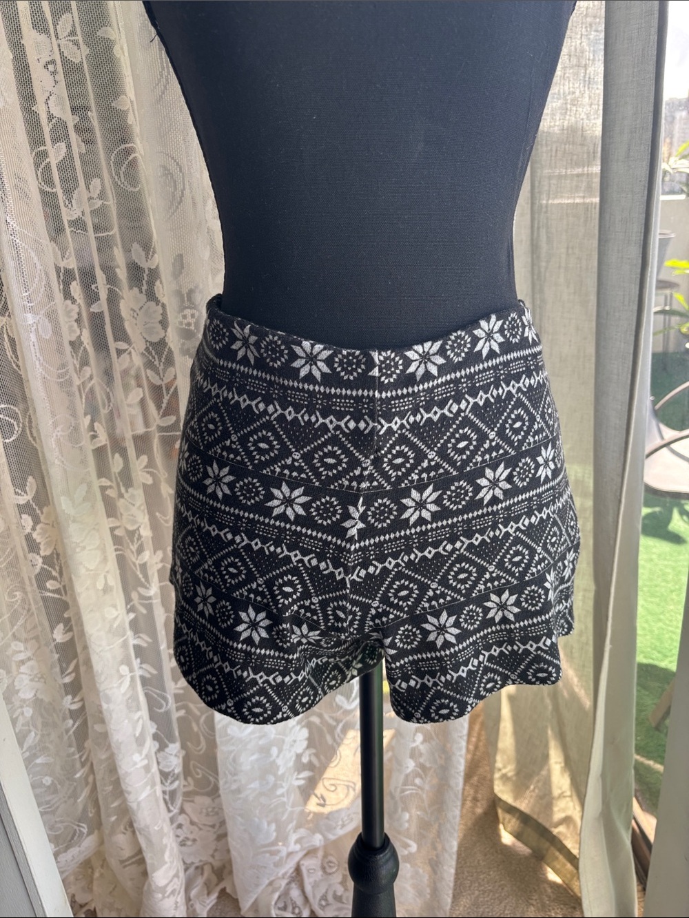 Forever 21 Black and White High Waist Shorts
